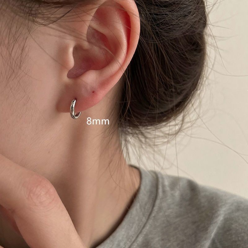 Bông tai hợp kim titan Bông tai Bông tai Bông tai Bông tai Bông tai Niche Bông tai hình tròn giác qu