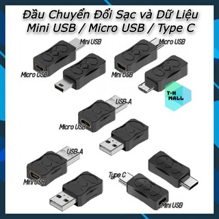    SẠC   OTG   DATA   Bộ đầu chuyển đổi bộ sạc và dữ liệu điện thoại Micro USB Mini USB Type C cho xe oto Android Laptop 