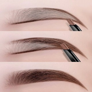 Bút chì kẻ mày 2 trong 1 Mỹ phẩm trang điểm cho nữ Chống thấm nước Lông mày Tattoo brush Bút lông mày lâu trôi