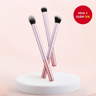 Bộ 3 cọ trang điểm màu hồng bao gồm cọ nổi bật, cọ phấn mắt và cọ che khuyết điểm, món quà hoàn hảo cho những người yêu thích làm đẹp