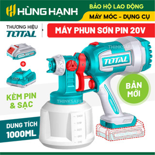  Máy phun sơn dùng pin 20V Total TSGLI20042  Mẫu Mới  Dung tích bình 1000ml Kèm pin sạc - Hùng Hạnh 