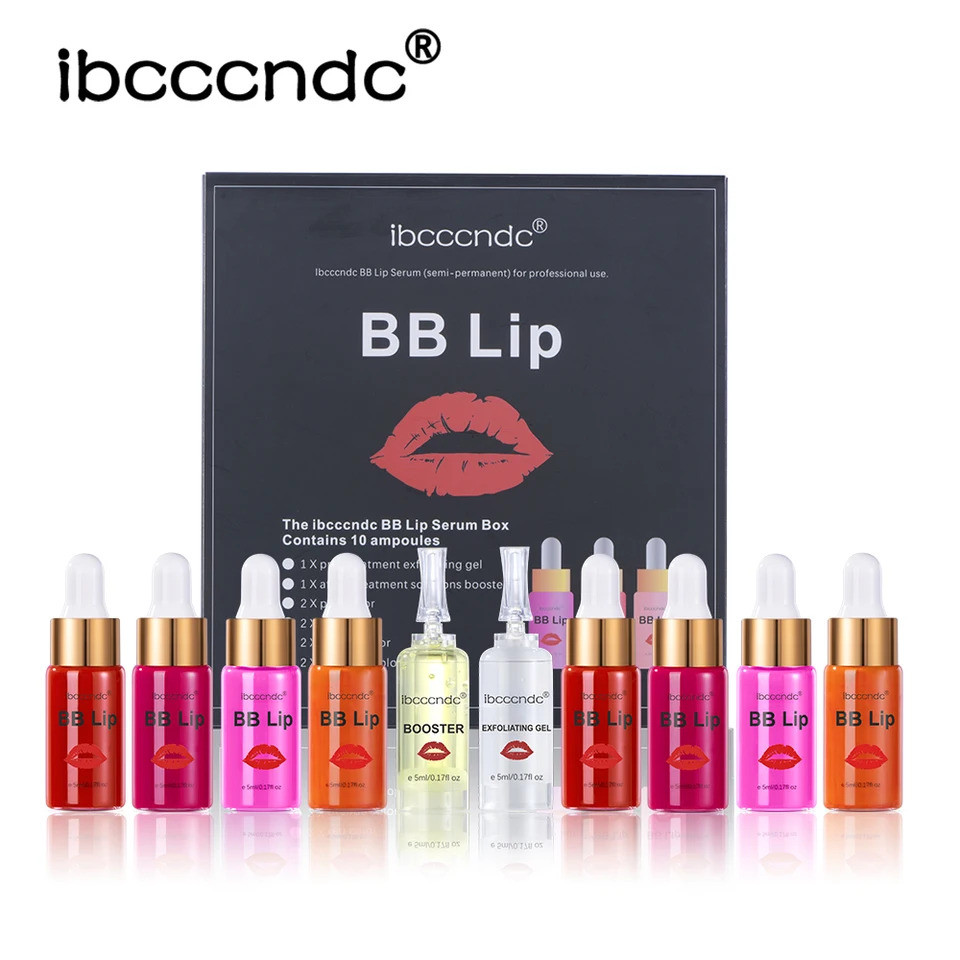 BB Lips Ampoule Serum Starter Set Bán vĩnh viễn BB Lip Gloss Tinted Pigment Dưỡng ẩm lâu dài cho chă