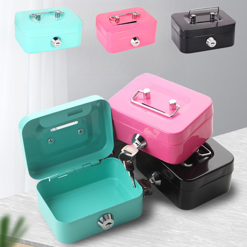 Két Sắt Mini Cho Bé,Hộp Đựng Tiền Kim Loại,Hộp Đựng Trang Sức,an Toàn Bảo Mật Chống Trộm