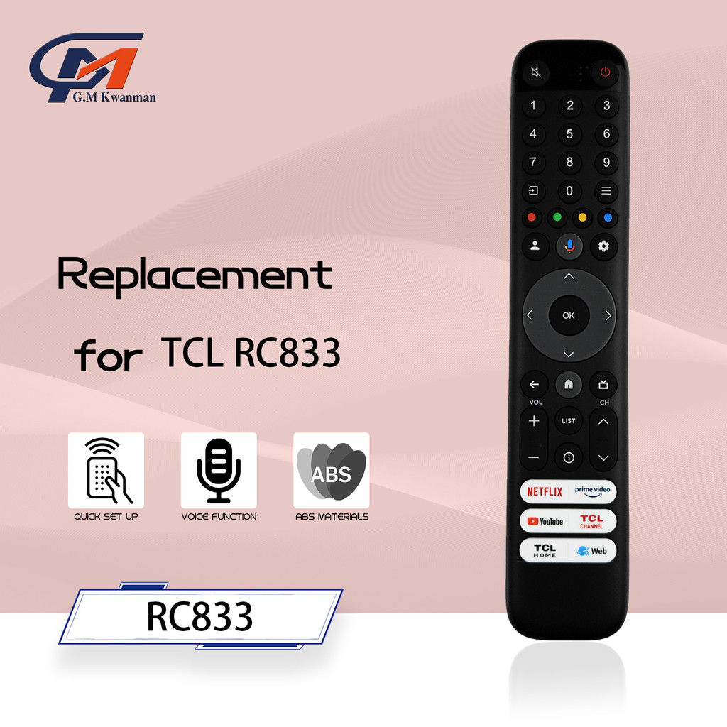 Điều khiển từ xa bằng giọng nói mới RC833 GUB1 cho TV thông minh TCL 55C645 65C645 85C845 65C845 85C
