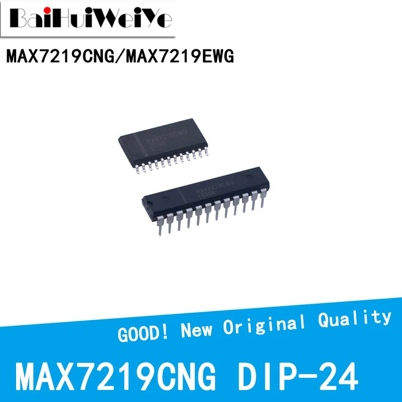 5 Cái / lốc MAX7219CNG MAX7219ENG MAX7219CWG MAX7219EWG MAX7219 DIP / SOP-24 SMD Trình điều khiển mà