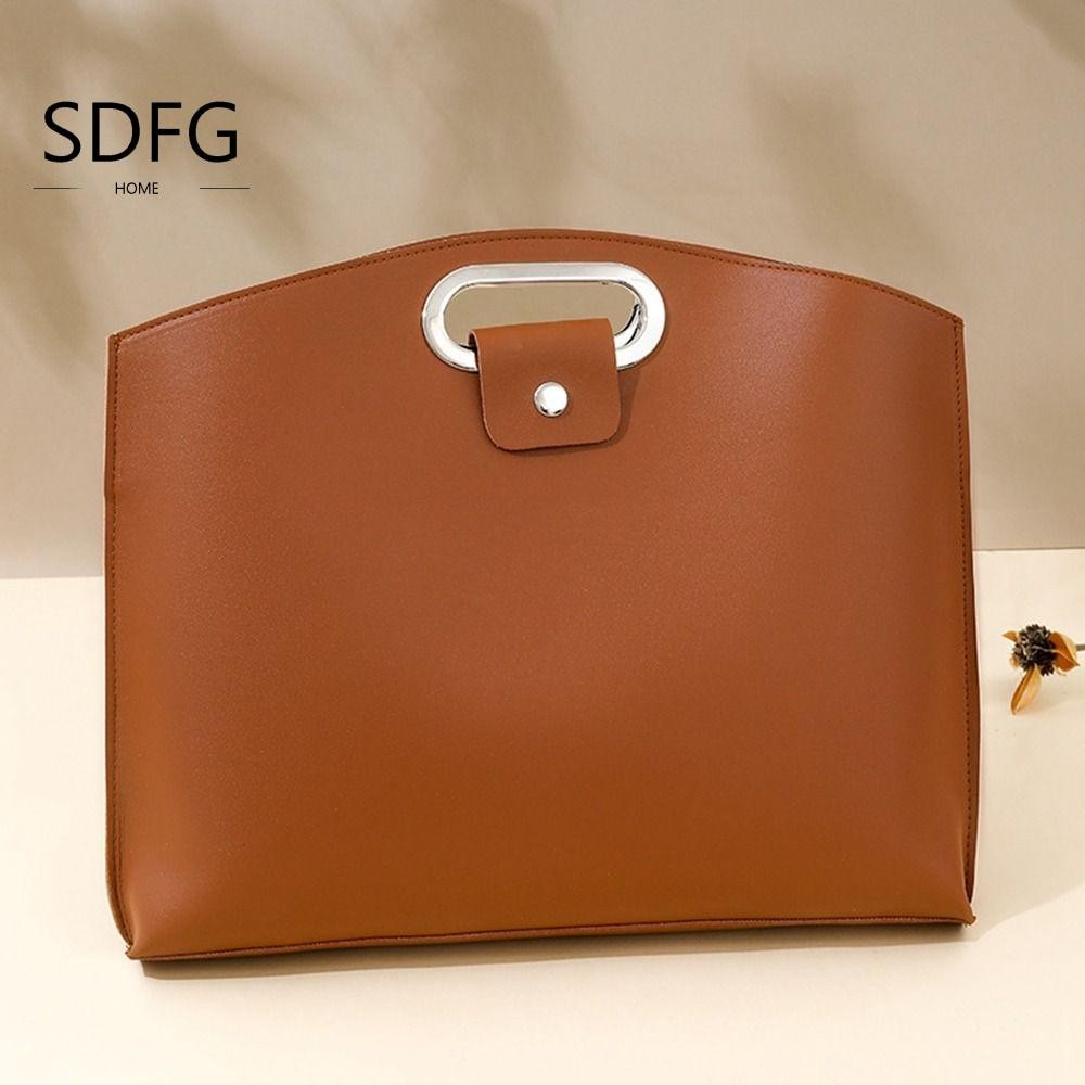 Túi Tote tài liệu văn phòng SDFG, Túi máy tính dung tích lớn PU, Túi xách đơn giản Túi đựng máy tính xách tay màu trơn Túi đựng hồ sơ nhân viên văn phòng