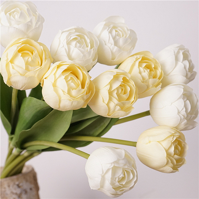 Light Luxury Simulation Camellia Tulip Room Bedroom Living Room Decoration Handheld Bouquet