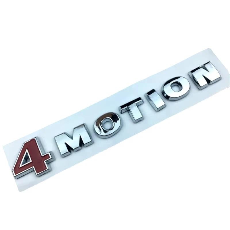 3D ABS 4MOTION Logo Xe Quốc Huy Đuôi Chữ Huy Hiệu Miếng Dán Decal Cho VW Volkswagen 4 MOTION Golf Pa