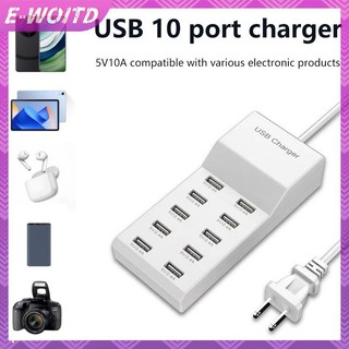 E-woitd Cổng USB 10 trong 1 Sạc Đa Năng Điện Thoại Di Động 5V Sạc Nhanh Đa Năng Tương Thích Rộng Rãi Cho Hoa Kỳ EU HNVN
