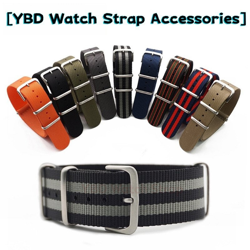 Thay thế dây đeo đồng hồ Nylon NATO 18 / 20 / 22 / 24mm - Dây đeo chống nước đa năng dành cho nam nữ
