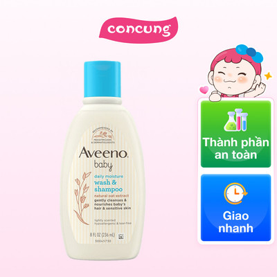 Sữa tắm gội toàn thân Aveeno Baby Lightly Scented cho bé 236ml