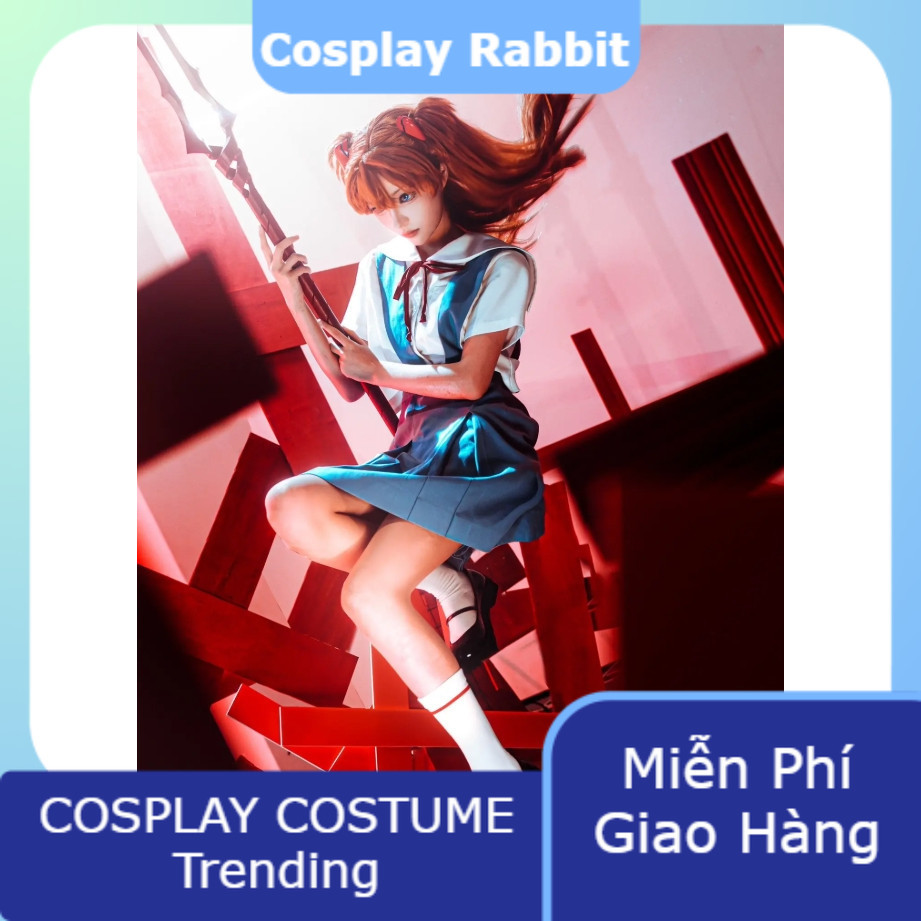 Evangelion – Cosplay Ayanami Rei / Asuka Langley Soryu – Plug Suit Đồng Phục Thiên Sứ Anime Full Set