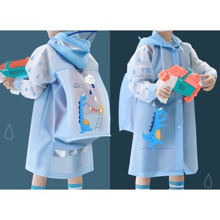    Khóa kéo + Nút bấm  Áo mưa trẻ em cao cấp có mũ  thiết kế phản quang màu sắc dễ thương chất liệu an toàn cho bé 