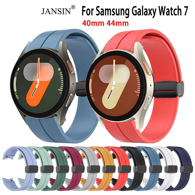Dây đeo silicon khóa từ tính cho Samsung Galaxy Watch 7 Dây đeo silicon Galaxy Watch7 40mm 44mm
