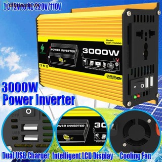 Biến tần ô tô dc 12v sang ac 110 / 220v bộ chuyển đổi nguồn 3000w biến áp ô tô