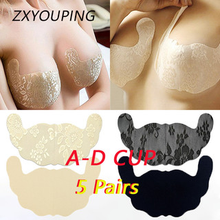 5 Cặp Nữ Ren Núm Vú Miếng Dán Có Thể Tái Sử Dụng Phụ Kiện Đồ Lót Hình Chữ U Tự Nâng Núm Vú Dùng Một Lần Nâng Băng Tit Boob Dính Đẩy Lên Nâng Bánh Ngọt Tăng Cường