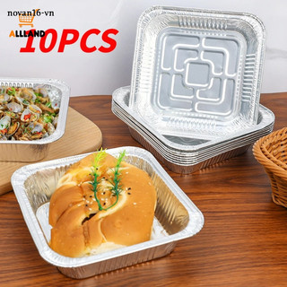 [Mã CLS2404A giảm 30k đơn 150k] Bộ 10 Tấm Lót Nồi Hấp / Khay Nướng BBQ Hình Vuông Bằng Lá Nhôm Dùng Một Lần Tiện Dụng