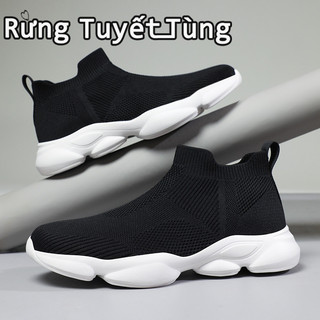 Giày thể thao nam dệt kim bay, bề mặt lưới, thở, đế mềm, thoải mái, giày thường ngày