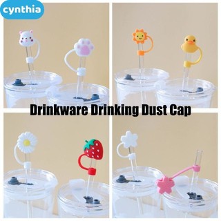 Drinkware uống nắp chống bụi có thể tái sử dụng cốc phụ kiện ống hút silicon cắm dụng cụ nhà bếp sáng tạo chống bụi bắn chống ống hút đầu bao cyn