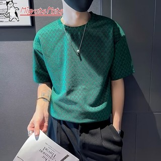Áo thun ngắn tay mới Nam Phong cách Hàn Quốc Hợp thời trang Đơn giản hàng đầu Phong cách Hồng Kông Áo thun thương hiệu thời trang dáng rộng