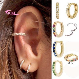 DFGF tai tròn đính đá zircon lấp lánh