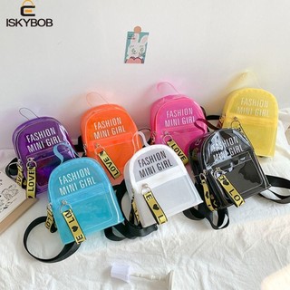 Iskybo lô pvc trong suốt fujizou, túi leo núi pvc ba lô trong suốt, túi lưu trữ di động dung tích lớn túi đeo vai ba lô bé gái