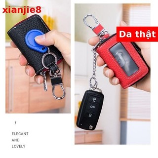 Da Thật Chính Hãng Nam Túi Chìa Khóa Phong Cách Mới Lớp Đầu Tiên Da Bò Eo Treo Túi Bảo Quản Đa Năng Túi Chìa Khóa Dung Tích Lớn