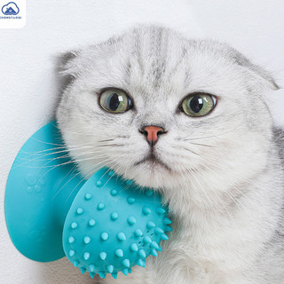 Chongtaoqi pet cat hút tóc máy mát xa cao su - cat scratch tickle rubber