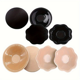 1 Cặp Miếng Dán Núm Vú Silicon Có Thể Tái Sử Dụng Miếng Dán Núm Vú / Miếng Dán Núm Vú Chống Thấm Nước / Miếng Lót Áo Ngực Dính Vô Hình Tự Dính / Miếng Dán Ngực Nâng Chống Nhẹ-ZXYOUPING