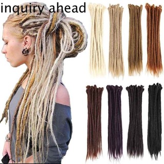 Handmade Dreadlocks Crochet Braiding Hair Extension Synthetic Faux Locs Dreads