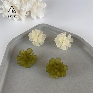 Khuyên Tai Nhựa Acrylic Hình Hoa Nhiều Màu Sắc Phong Cách Hàn Quốc Thời Trang Xuân Hè Cho Nữ