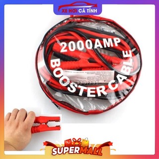 Dây câu bình ắc quy ô tô lõi đồng - 500A, kích điện ắc quy cứu hộ ô tô 2.2 mét ( 1 bộ 2 day)