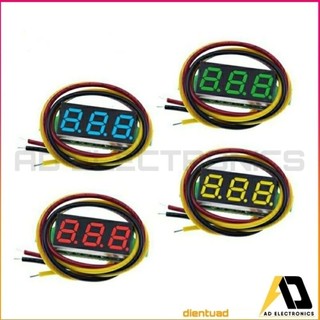 Vôn kế Báo Pin kỹ thuật số hiển thị LED 0.28 inch chất lượng cao, đo áp pin DIY đến 100VDC from dientuad