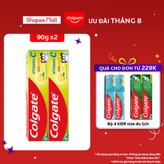 Bộ 2 Kem đánh răng Colgate Vitamin C thơm mát 90g