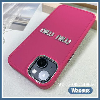 Ốp điện thoại kim cương sáng MIU MIU MIU cho iPhone 16 16 Pro Max 15 Pro Max 14 Plus 13 Pro 12 Pro Max 11 Pro Max Xs Max XR X 7 8 Plus MIU MIU iPhone 15 Ốp lưng sang trọng không phù hợp