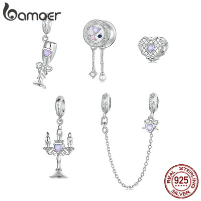 Bamoer 925 Sterling Sliver Charm Vintage Cốc Đèn Mặt Dây Chuyền Phụ Kiện Cho Vòng Tay