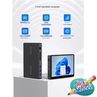 Morefine M11 - ALL IN ONE N100 Mini PC RAM 16GB/256GB + slot SSD AIO Cảm ứng tất cả trong một 7inch