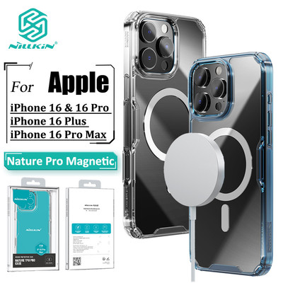 Nillkin Trong Suốt Từ Tính Dành Cho iPhone 16 Pro Max / 16 Ốp lưng TPU Mềm Túi Khí Chống Sốc Ốp Lưng