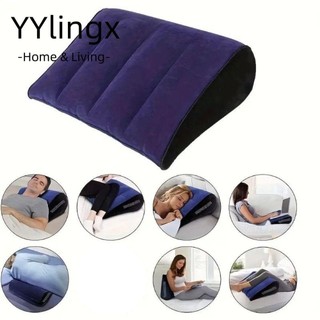 YYlingx Đệm Ma Thuật, Xi Lanh Tam Giác Nêm Xanh + Gối Silicon Đen, Cặp Đôi Quà Tặng Mềm Bơm Hơi PVC Đổ Xô Gối Tình Dục Bơm Hơi Vị Trí Tình Yêu