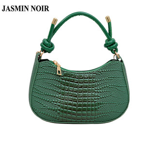 Jasmin NOIR PU Cá Sấu Họa Tiết Túi Xách Nữ Niche Thiết Kế Thường Ngày Đi Lại Lưỡi Liềm Túi Đeo Ngang Nhỏ Đơn Giản