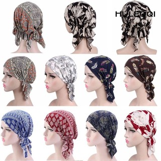 In Hoa Turban Beanies Headwrap Nam Nữ Ấm Ống Cotton Mũ Bandana