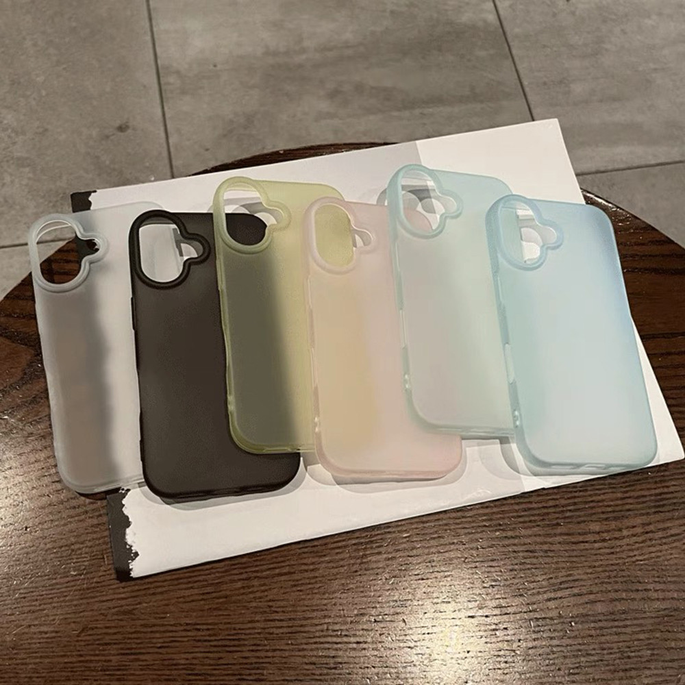 Ốp Điện Thoại Sương Mù Màu Hồng Cho iPhone 16ProMax 16Pro 16Plus 15ProMax 14 13 12 11ProMax Bảo Vệ Toàn Diện Chống Sốc Bảo Vệ Vỏ Mềm