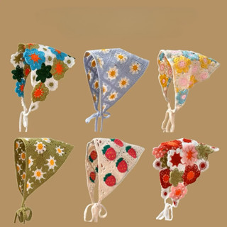 Nhiều Màu Sắc Tam Giác Turban Đầu Kerchief Cotton Tóc Bandana Mũ Khăn Lau Tóc