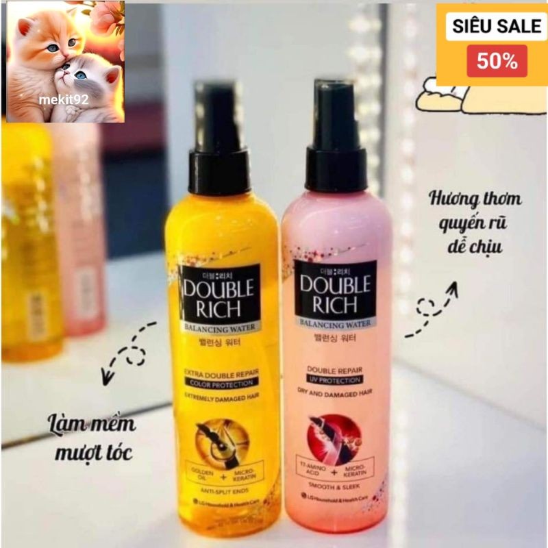 (120ml) Xịt Dưỡng Tóc Double Rich Chăm Sóc Tóc Hư Tổn