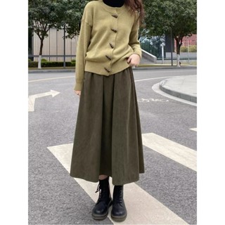  Chân váy mẫu mới dễ phối cổ điển Jiashucheng chân váy chữ A mẫu dài vừa đi làm Thiết kế thu đông co giãn cạp cao cho nữ 