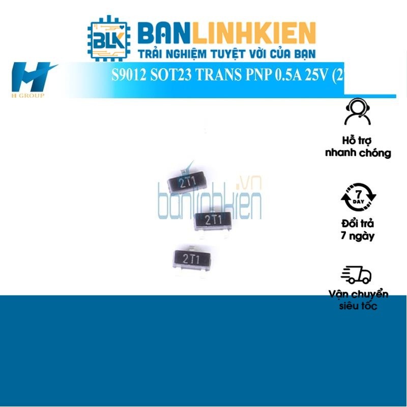 S9012 SOT23 TRANS PNP 0.5A 25V (2T1) (10c)
