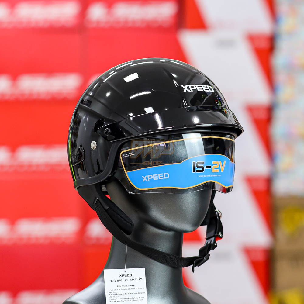 Mũ 1/2 Xpeed HJC IS - 2V Đen Bóng Kính Âm - Giá Tốt