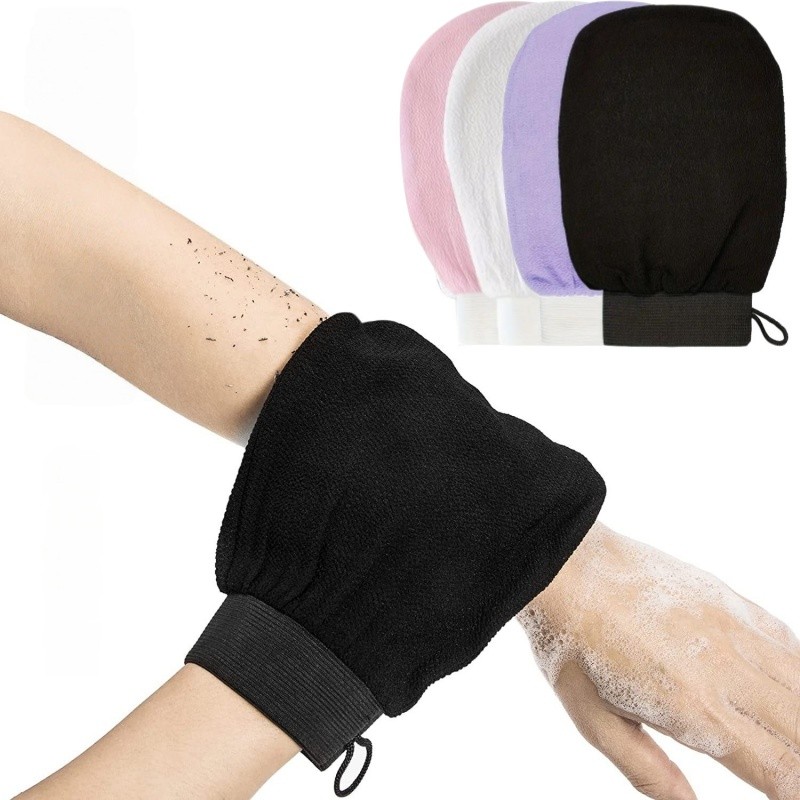 Kuzhen Maroc Tắm Tẩy Tế Bào Chết Găng Tay Hammam Tắm Vệ Sinh Toàn Thân Tẩy Tế Bào Chết Massage Mitt Kessa Lột Khăn Găng Tay HOT