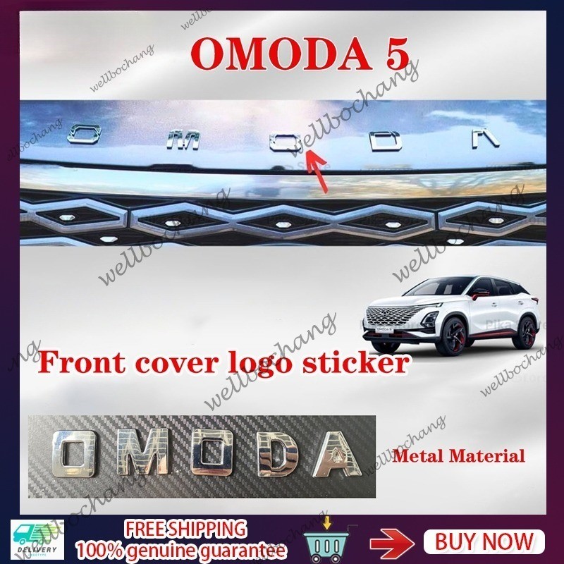 ZLWR Chery Omoda huy hiệu logo nhãn dán Chery huy hiệu xe Bonet chữ logo phía sau Chery Omoda 5 phụ 