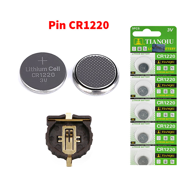 Pin CR1220 3V, Đế Pin CR1220 kích thước 12mm x 2mm